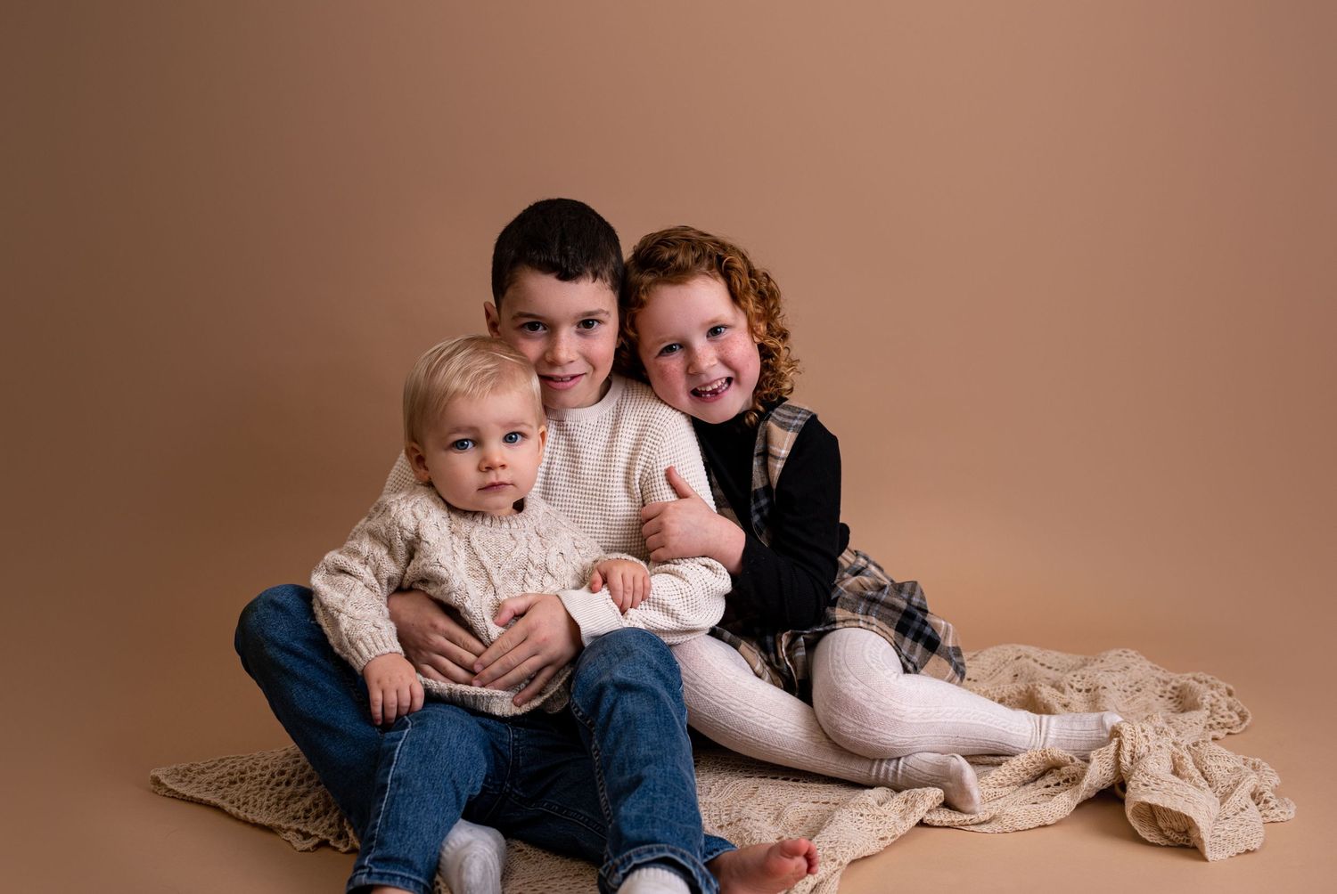 family sibling photoshoot at an exeter based photo studio